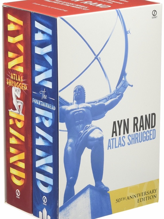 Other - New in shrink Ayn Rand Atlas Shrugged 50th Anniversary Boxed Set Blue Red books